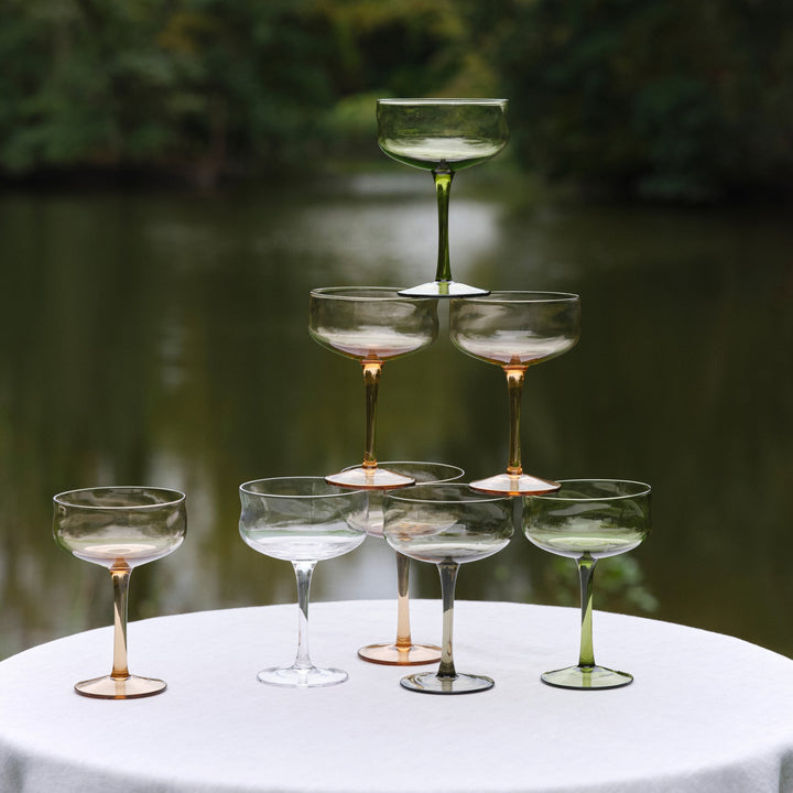 Paveau - Swirl coupeglas 26 cl Wave - Set van 2