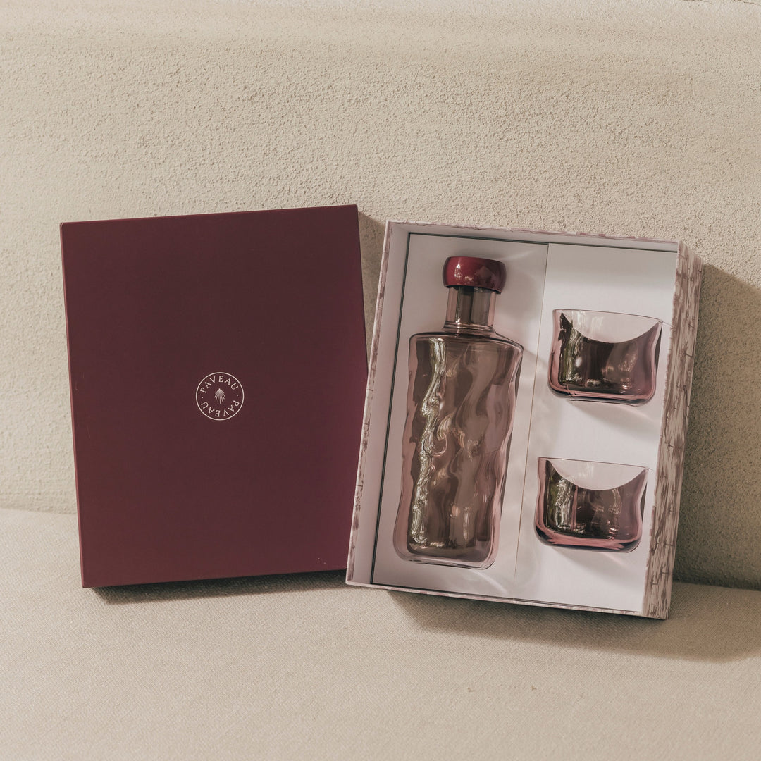 Paveau - Swirl geschenkset 1 fles medium + 2 tumblers - Silt