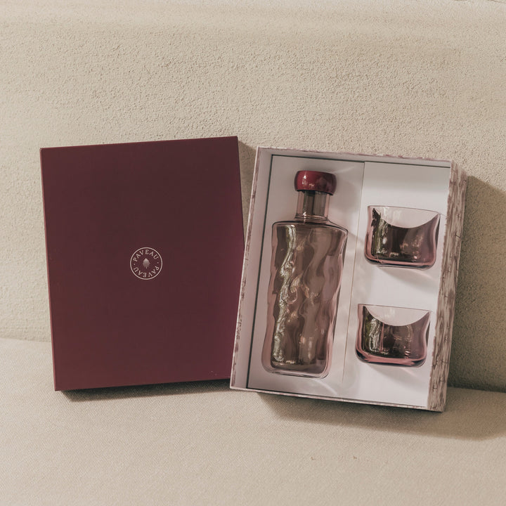 Paveau - Swirl geschenkset 1 fles medium + 2 tumblers - Silt