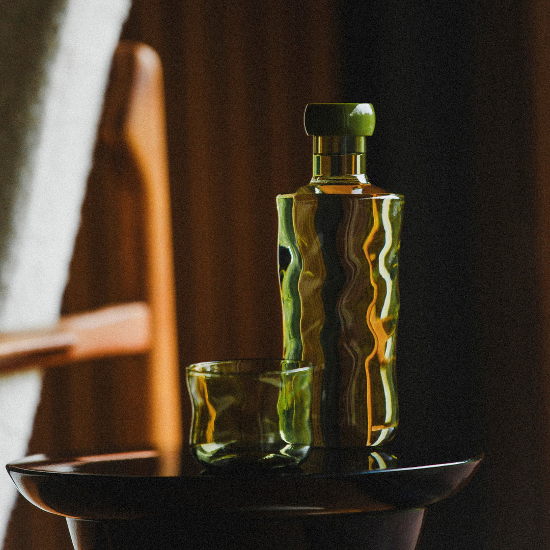 Paveau - Swirl geschenkset 1 fles medium + 2 tumblers - Moss