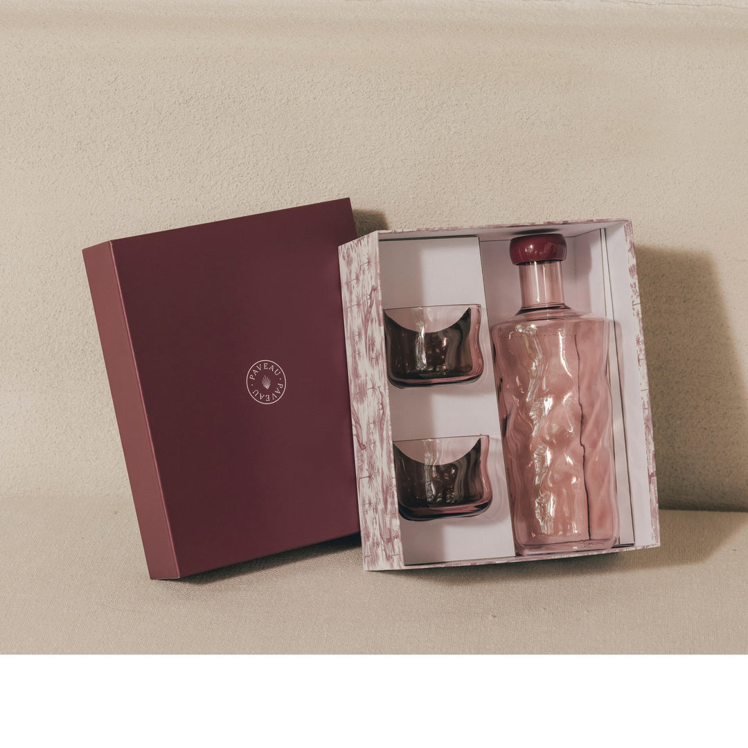 Paveau - Swirl geschenkset 1 fles large + 2 tumblers - Silt