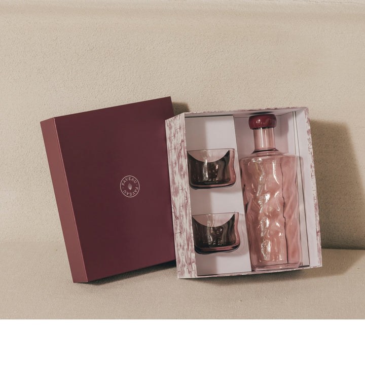 Paveau - Swirl geschenkset 1 fles large + 2 tumblers - Silt