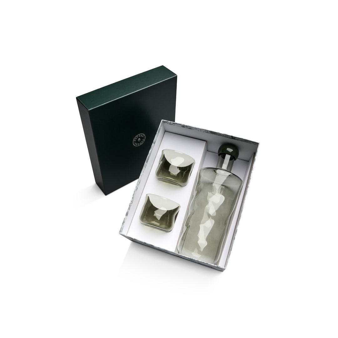 Paveau - Swirl geschenkset 1 fles large + 2 tumblers - Mist