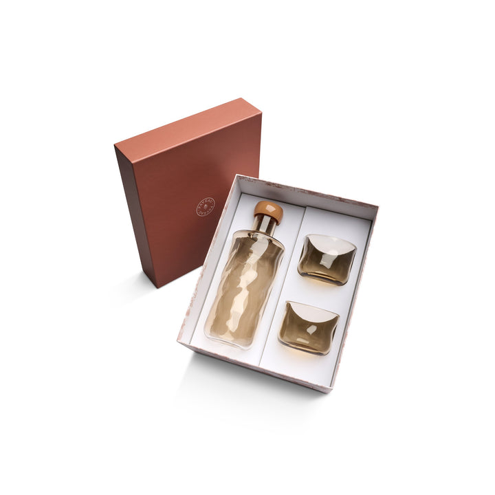 Paveau - Swirl geschenkset 1 fles medium + 2 tumblers - Glow