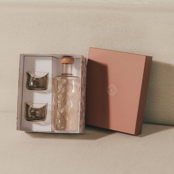 Paveau - Swirl geschenkset 1 fles large + 2 tumblers - Glow