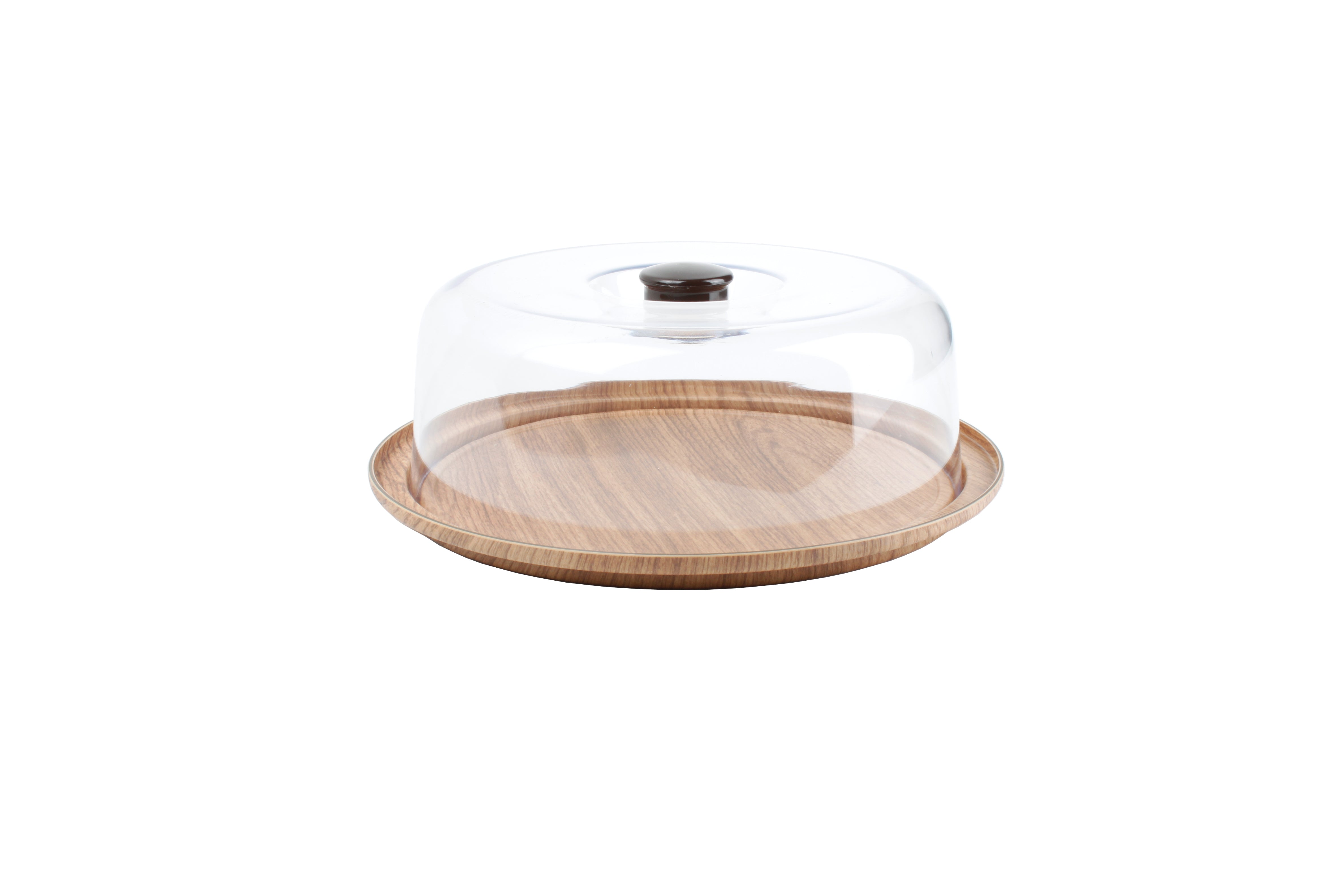 Serveerschaal 30,5cm met stolp bruin Buffet