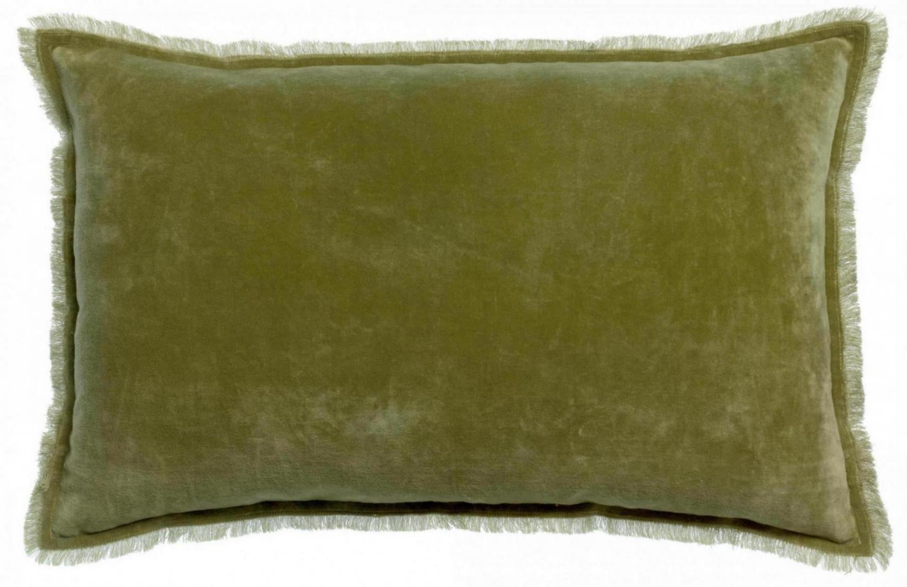 Effen kussen Fara Olive 40 X 65