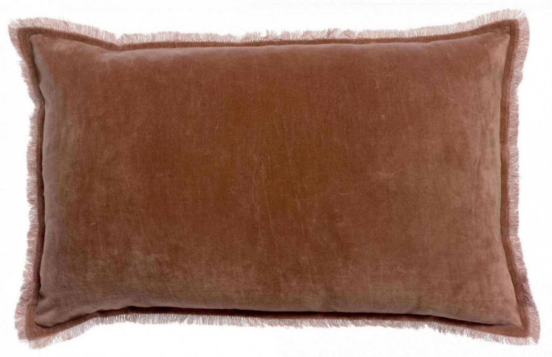 Effen kussen Fara Bois de rose 40 X 65