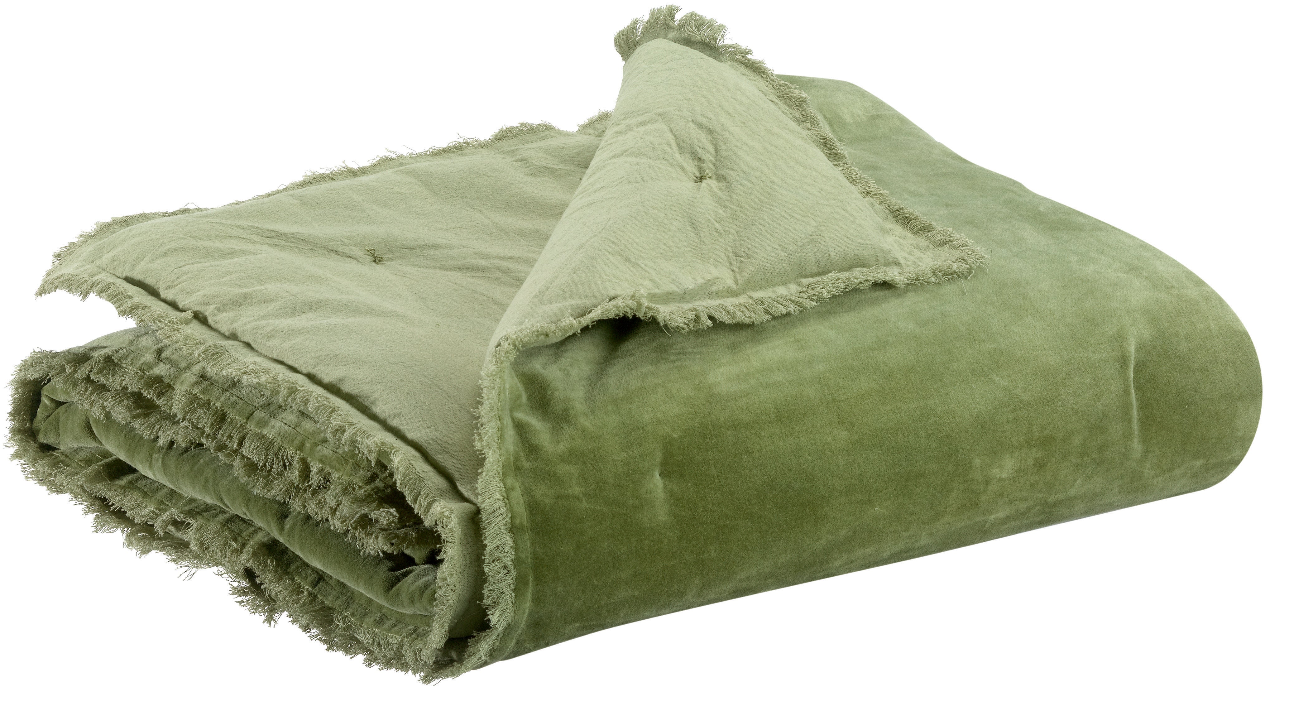 Effen plaid Fara Olive 135 X 200