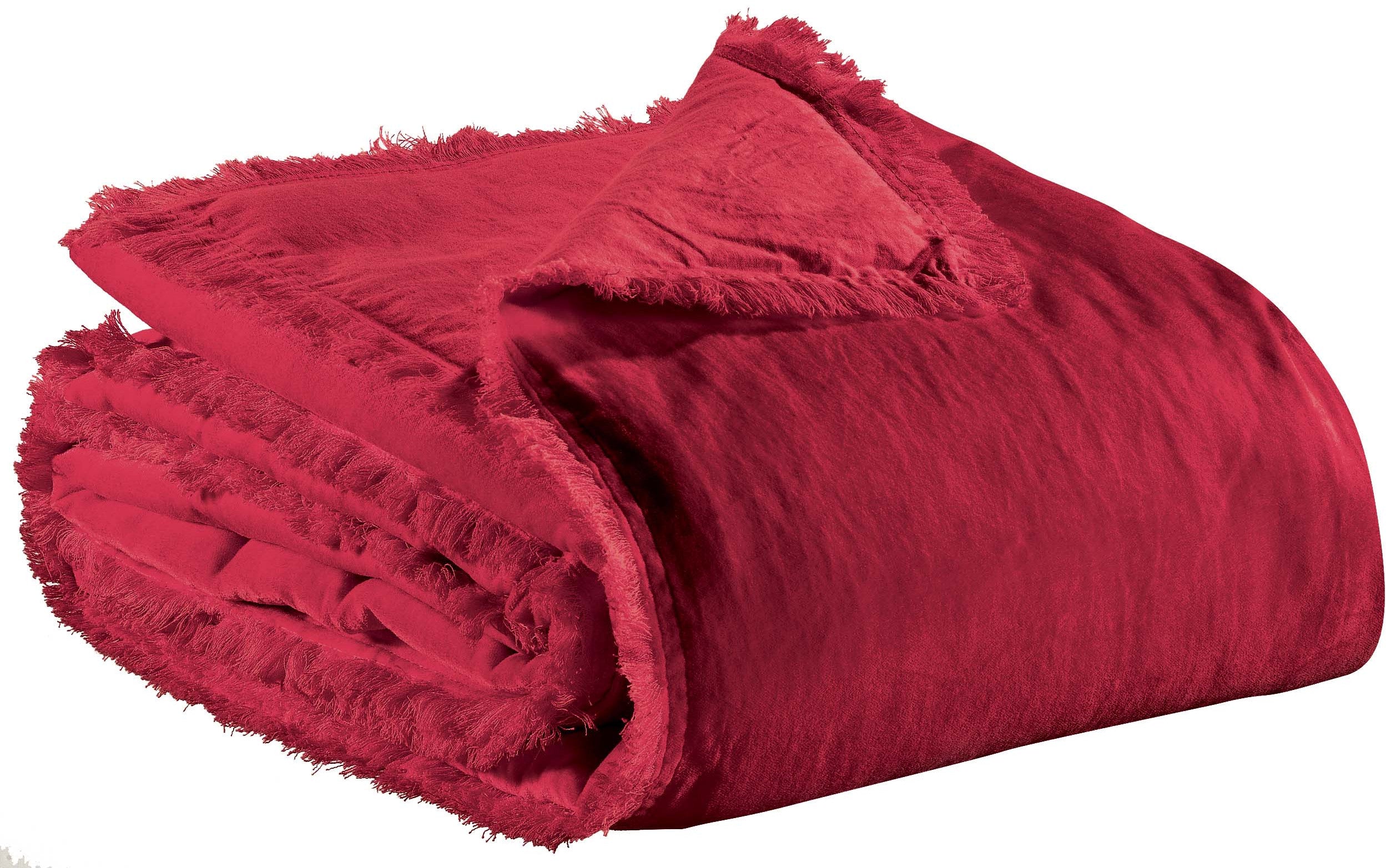 Effen plaid Fara Rubis 135 X 200