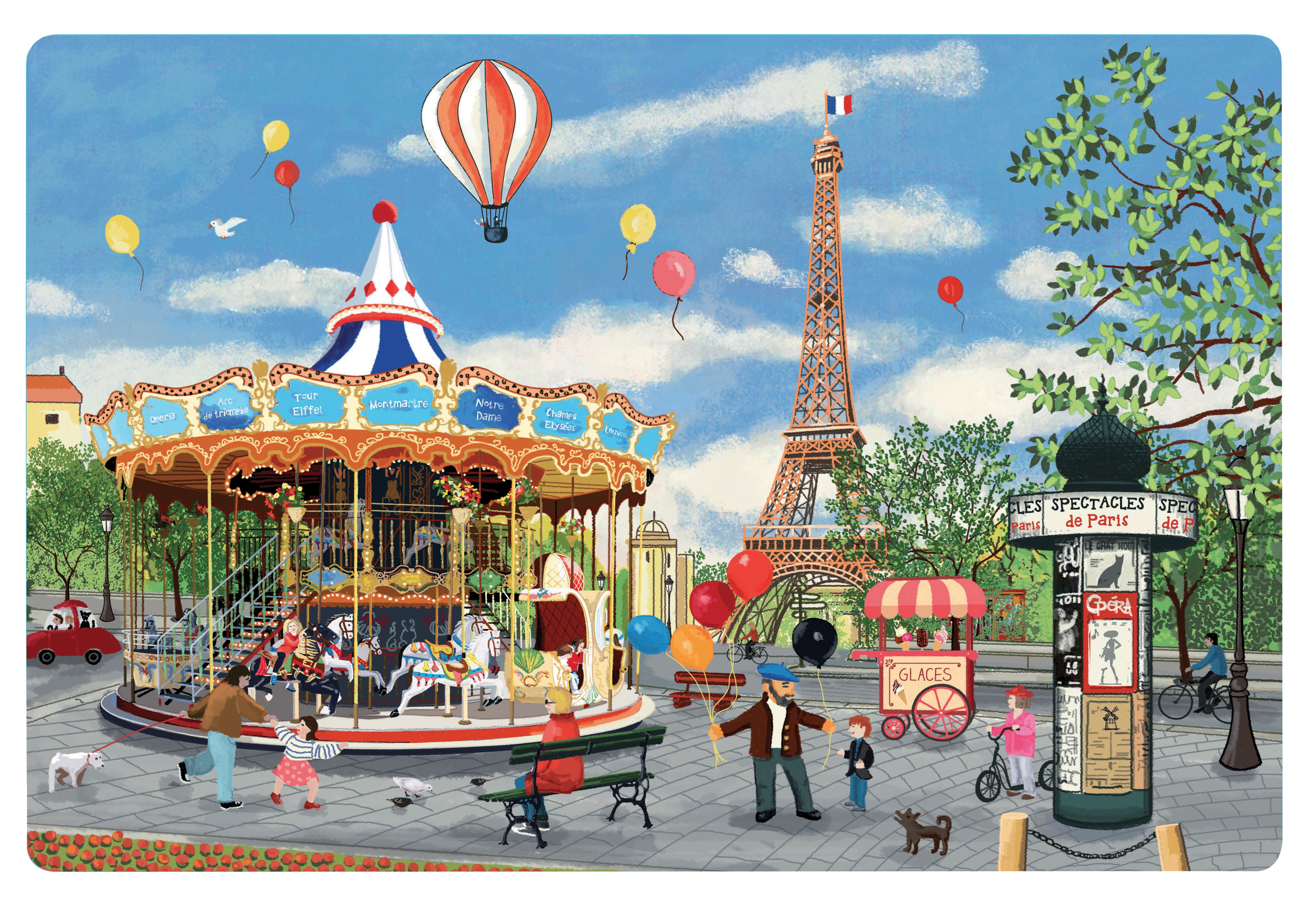 Placemat Carrousel Tour Eiffel Assortis 30 X 45