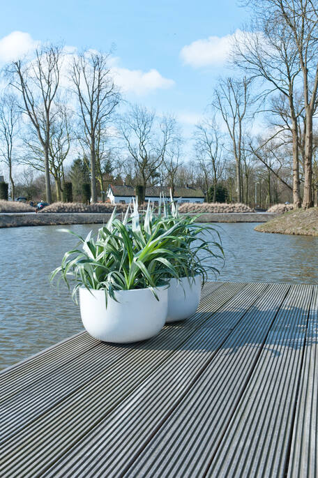 Pottery Pots - Bloempot Sunny L, Hoogglans Wit