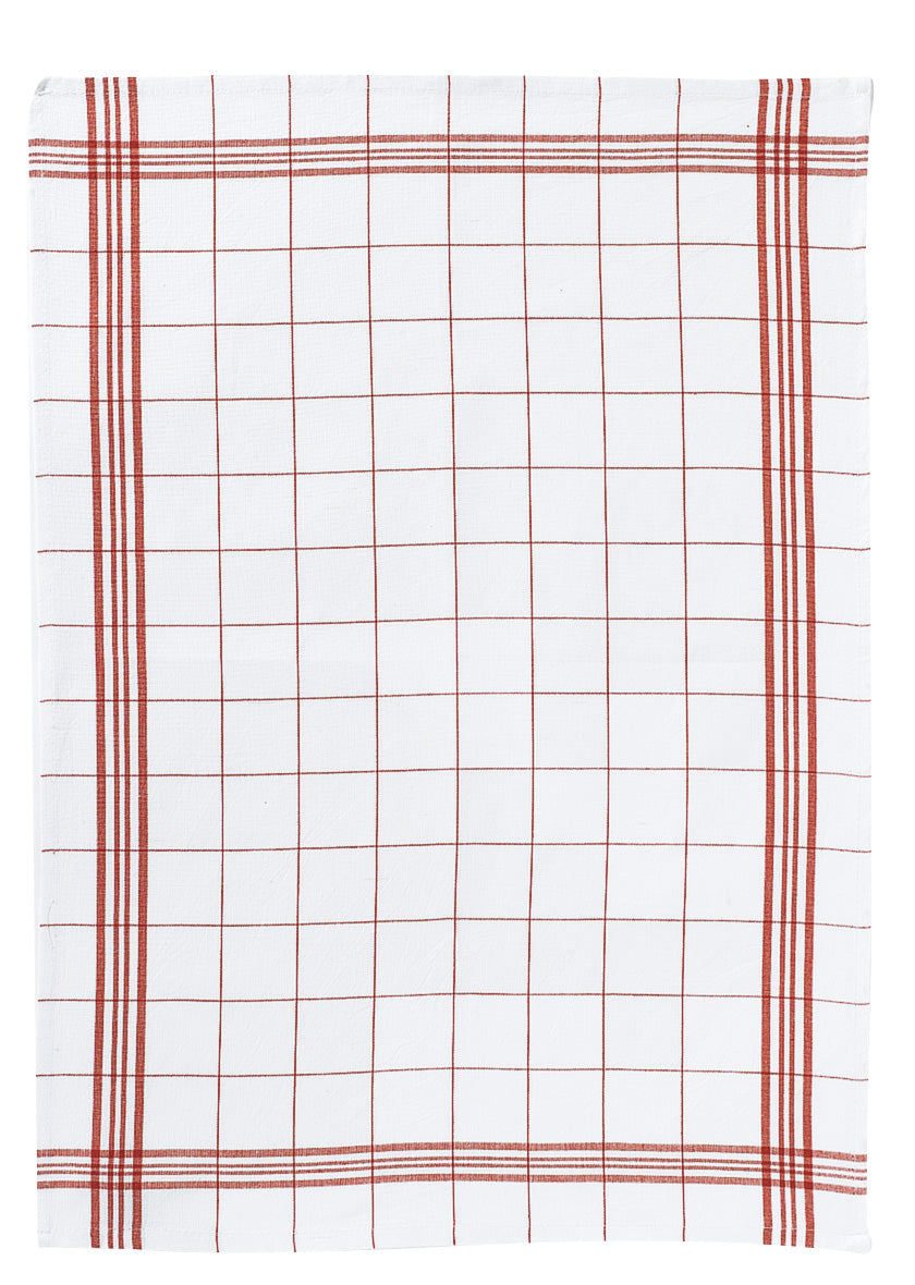 Theedoek Carreaux Rouge 50 X 70
