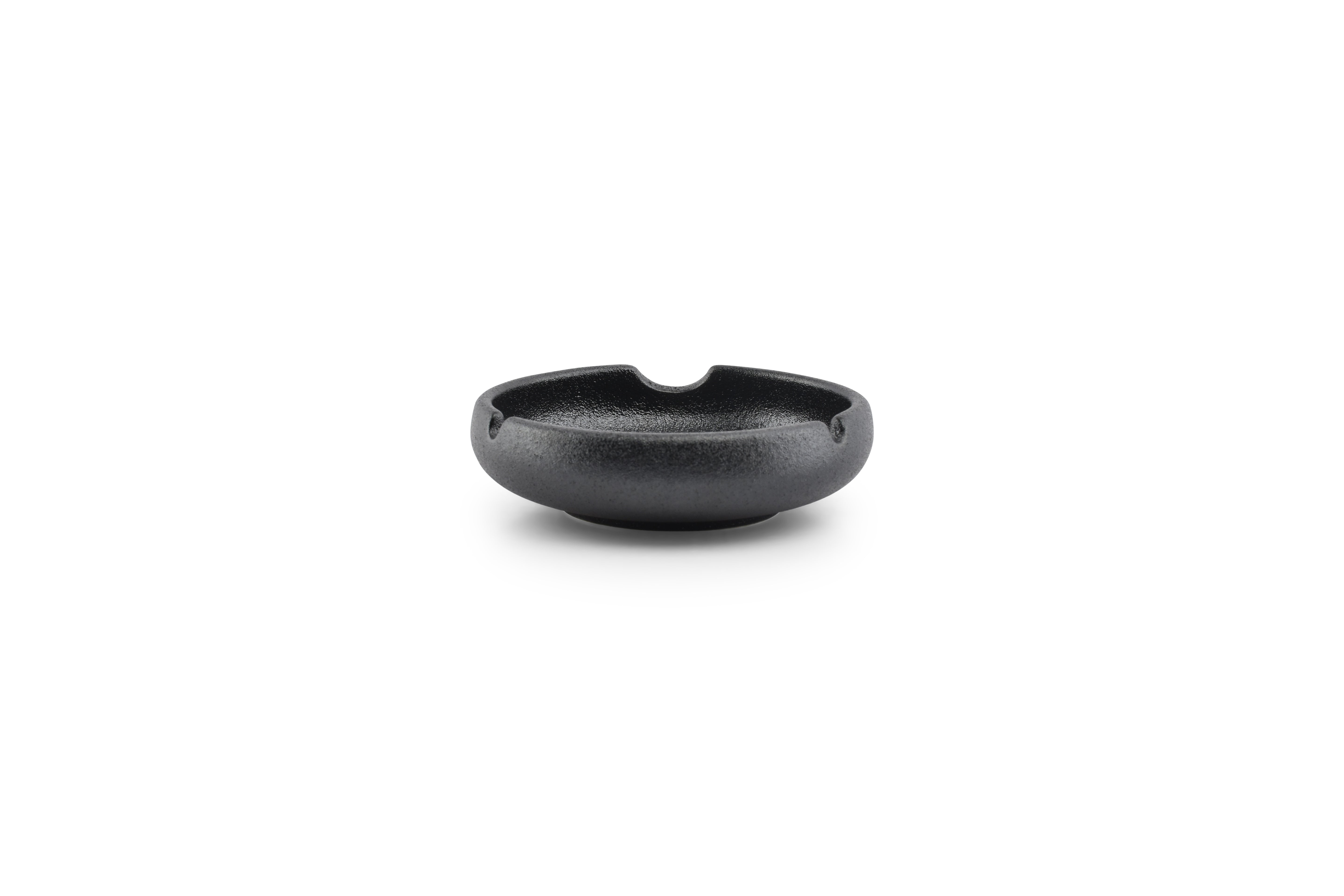 Asbak 12xH3,5cm porselein zwart Smoke