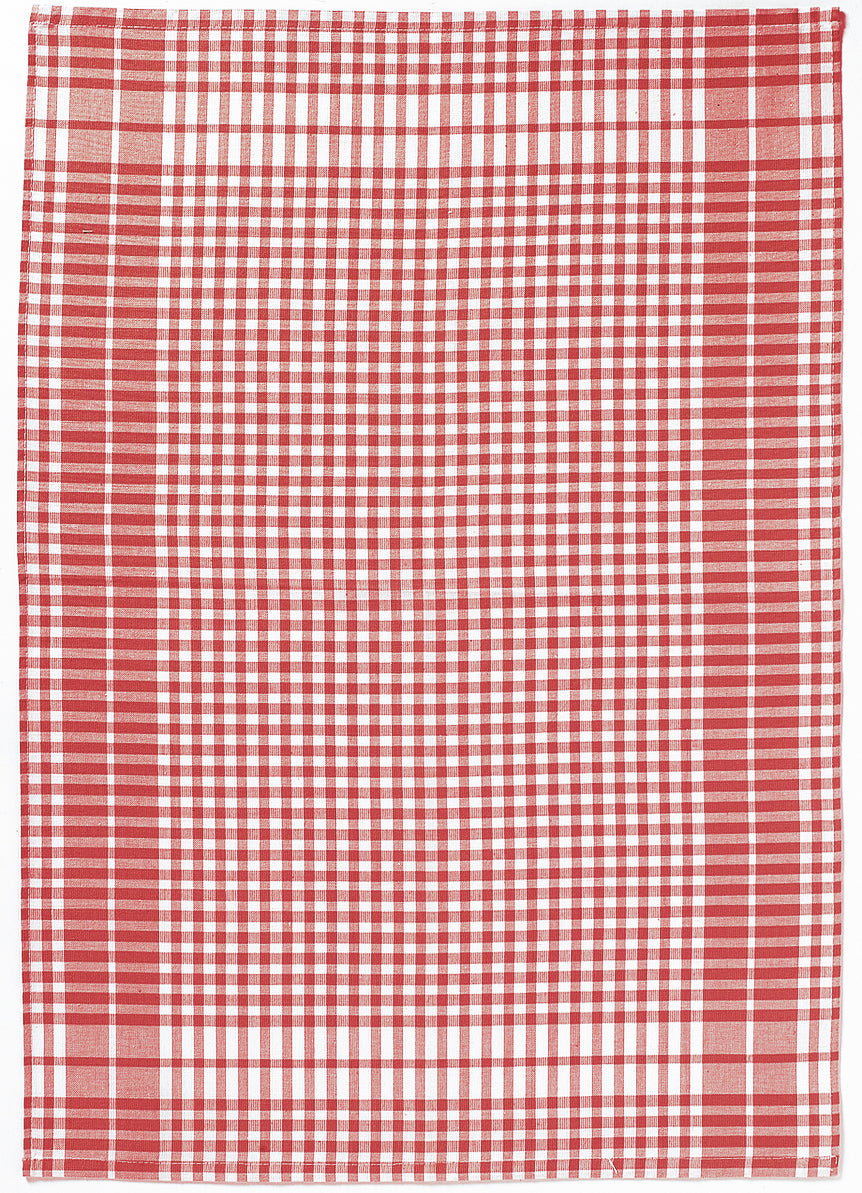 Theedoek Petits Carreaux Rouge 50 X 70