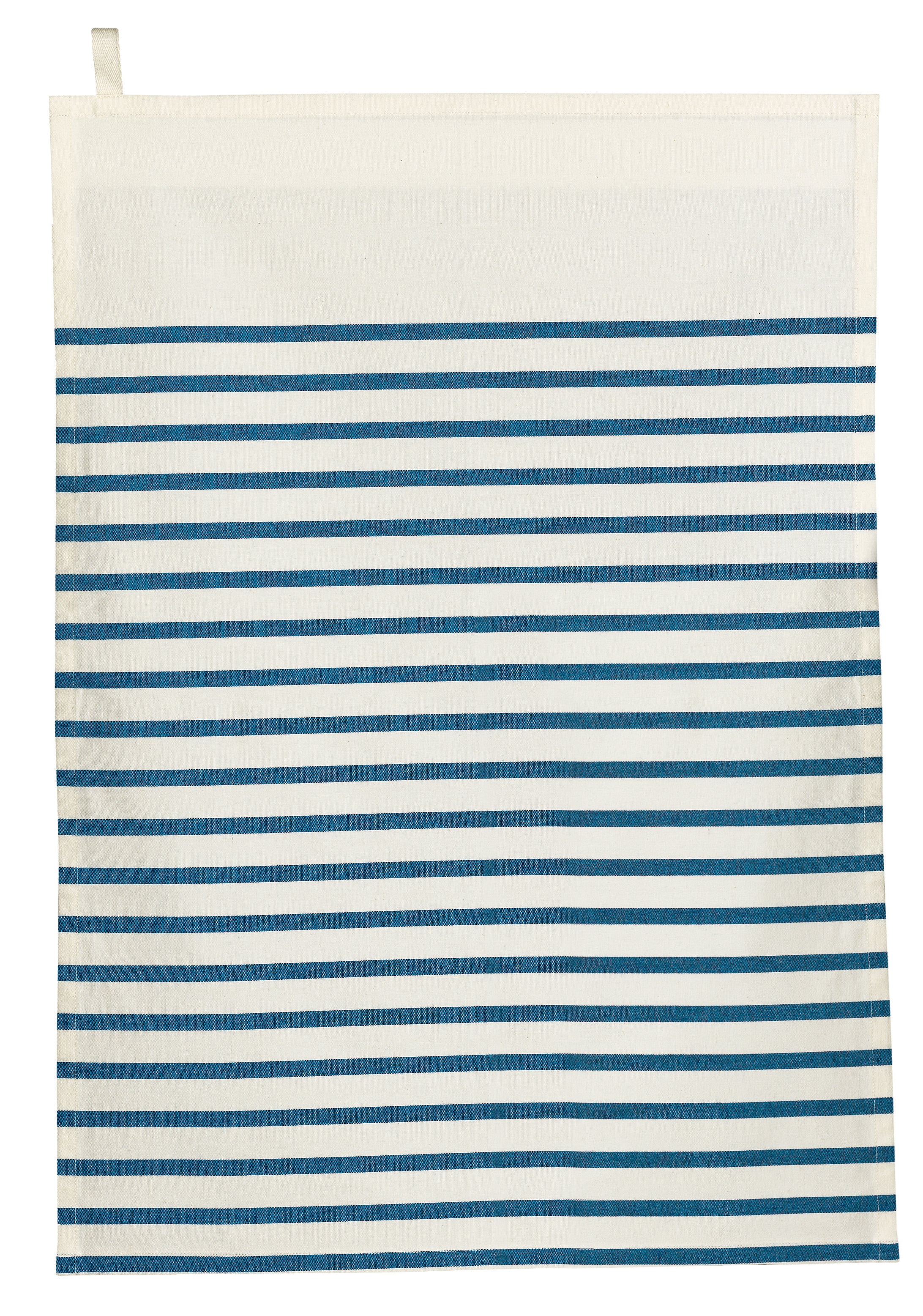 Nalou theedoek Ivoire/Bleu 50 X 70