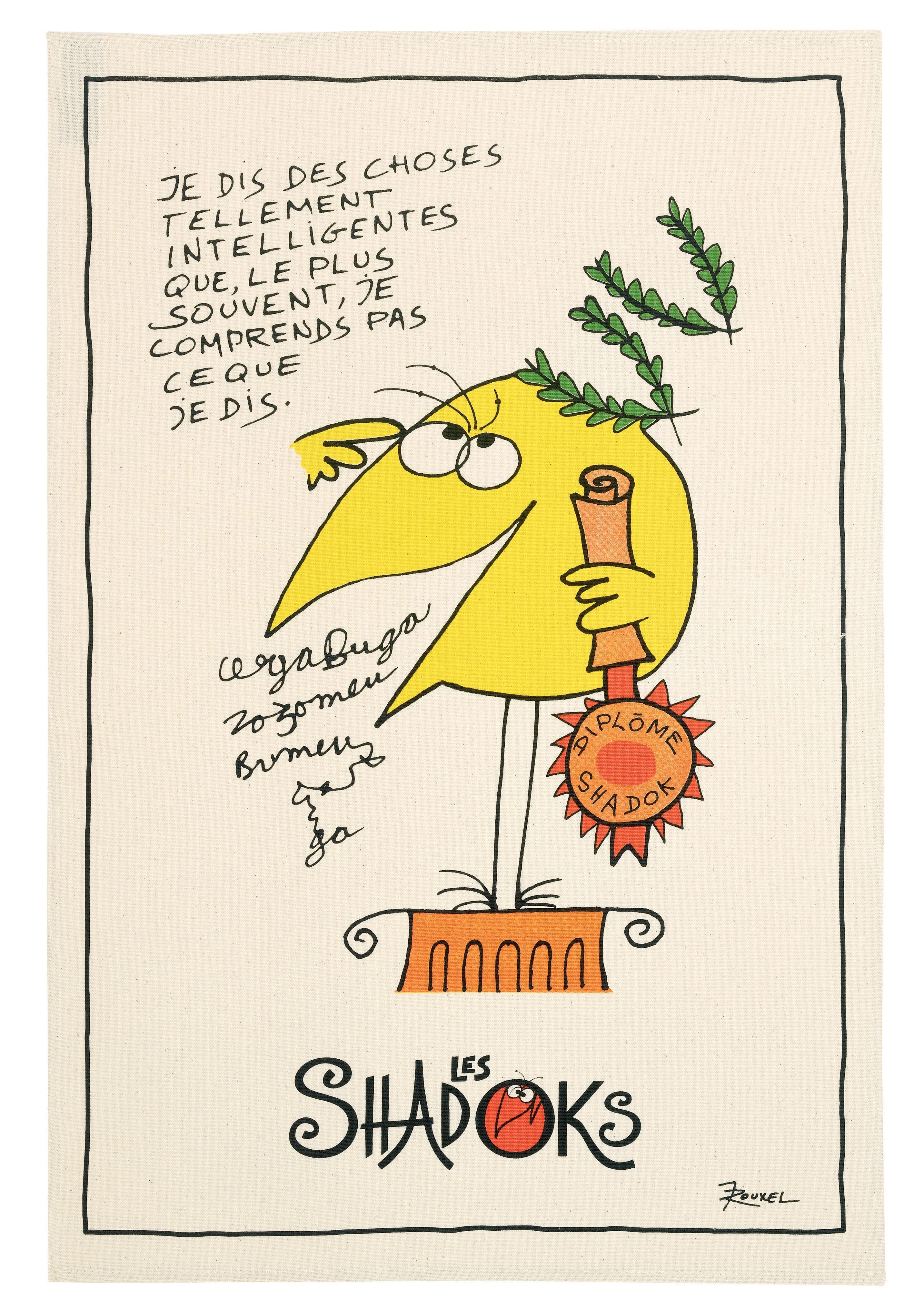 Shadoks Intelligent Theedoek Écru 48 X 72