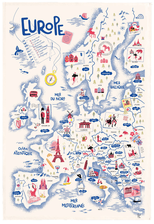 Theedoek Europe Écru 48 X 72