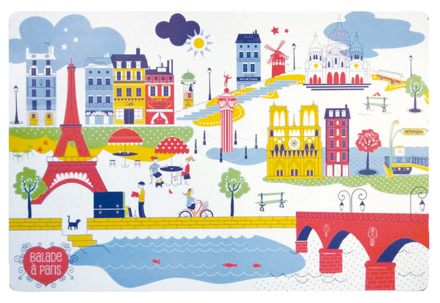 Placemat Balade à Paris Assortis 30 X 45