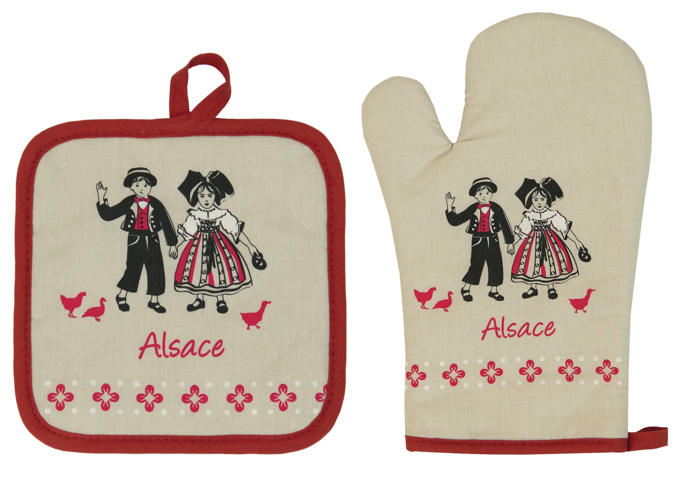 Ovenwant en Pannenlap Kindheit Ficelle 18 X 28