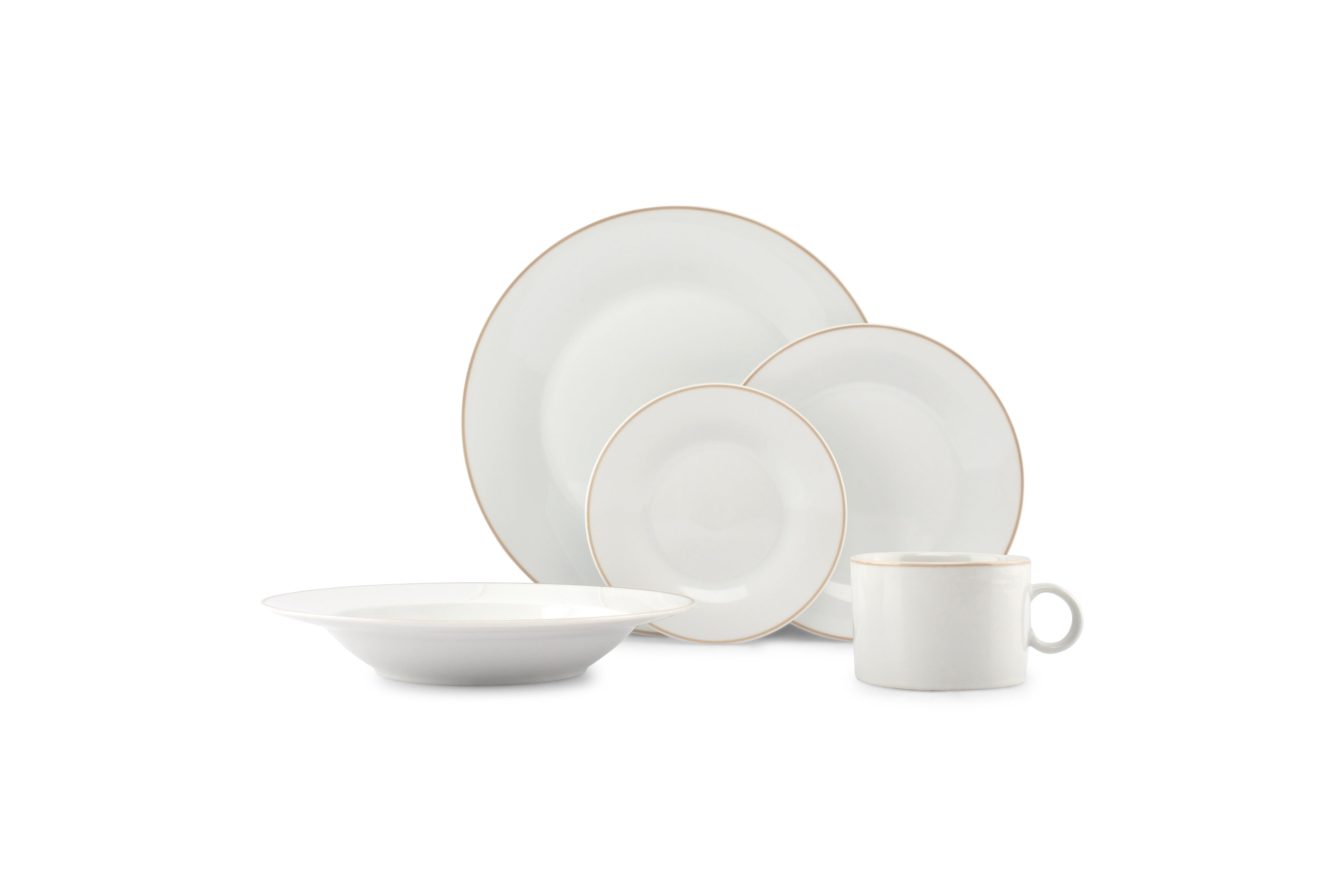 Servies 20-delig beige Prim