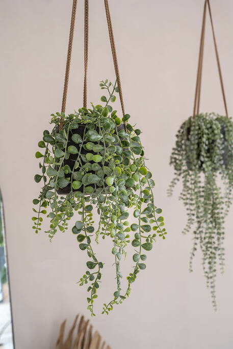Pottery Pots - Bloempot Patt L (hanging) Black Washed, Zwart Washed
