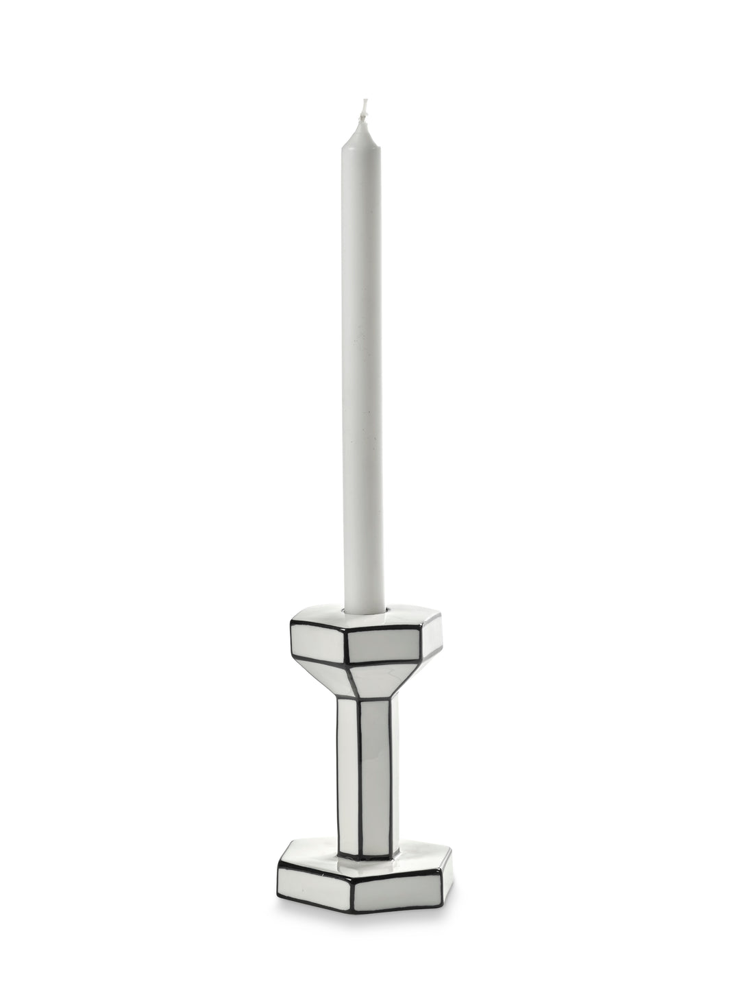 Serax - Annebet Philips - Kaars Wit/Zwart Holder M