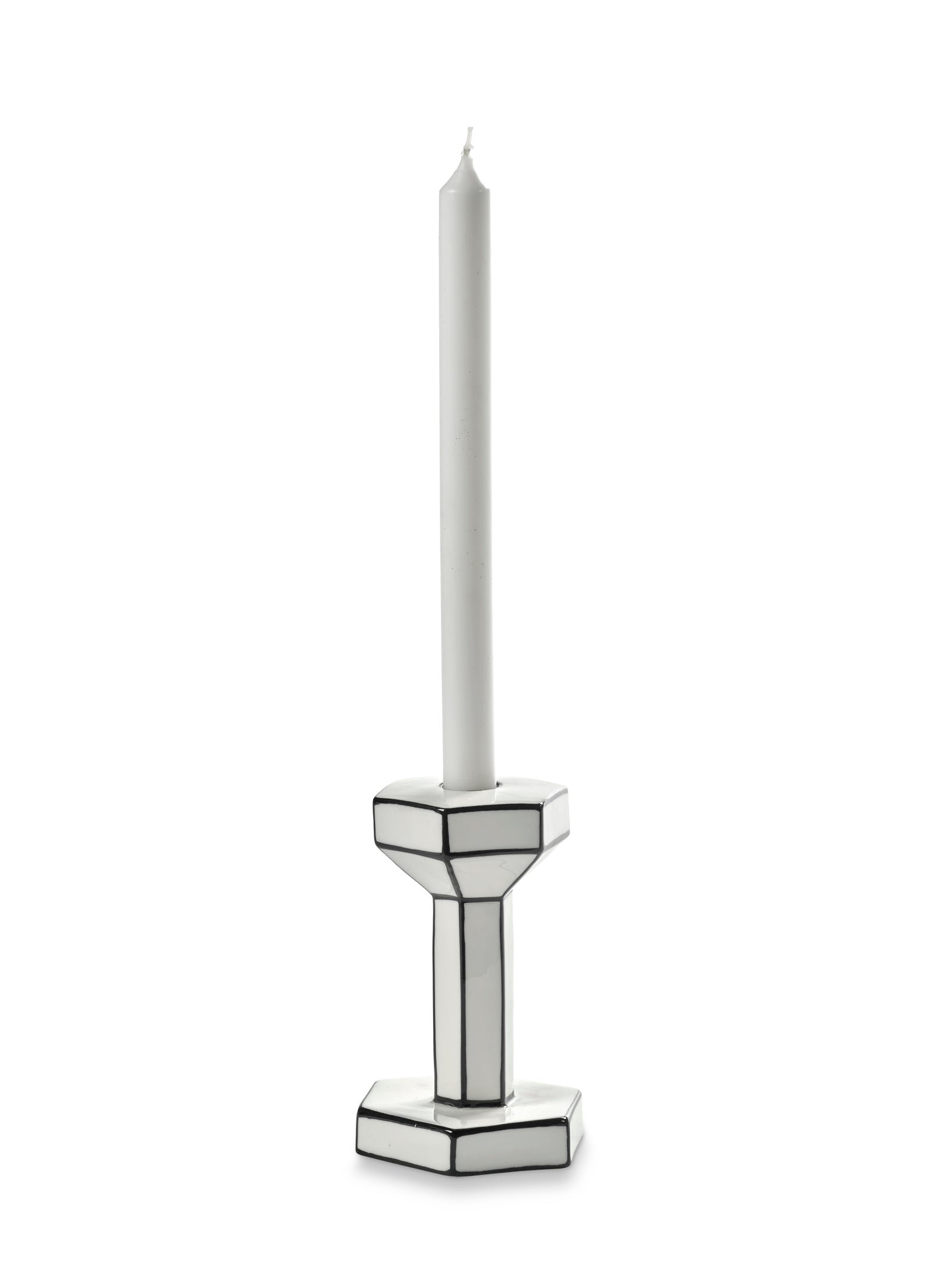 Serax - Annebet Philips - Kaars Wit/Zwart Holder M