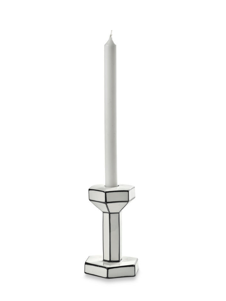 Serax - Annebet Philips - Kaars Wit/Zwart Holder M