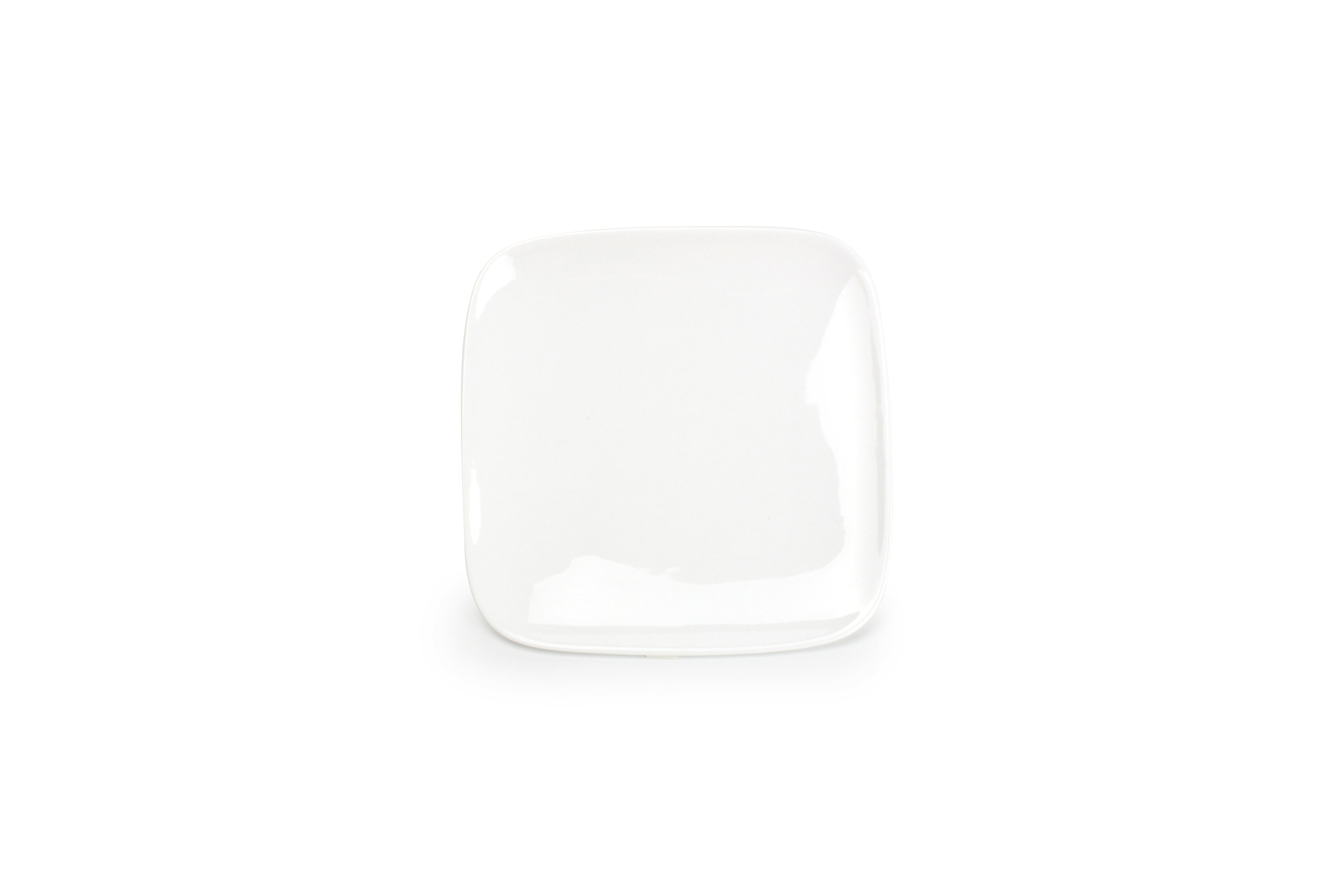 Plat bord 17x17cm wit Match
