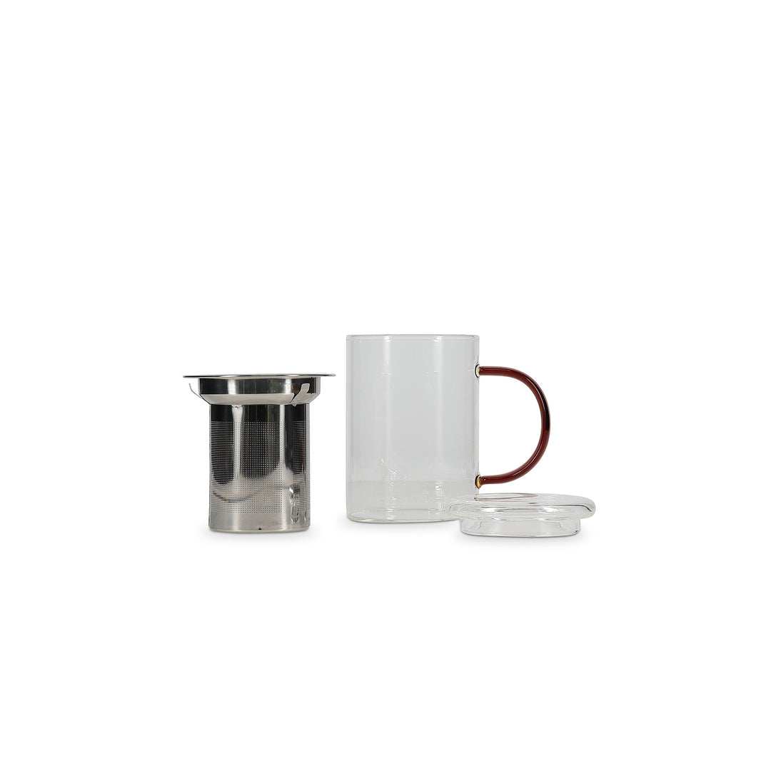 Ona - Theebeker 43cl met filter en deksel Amber Liv