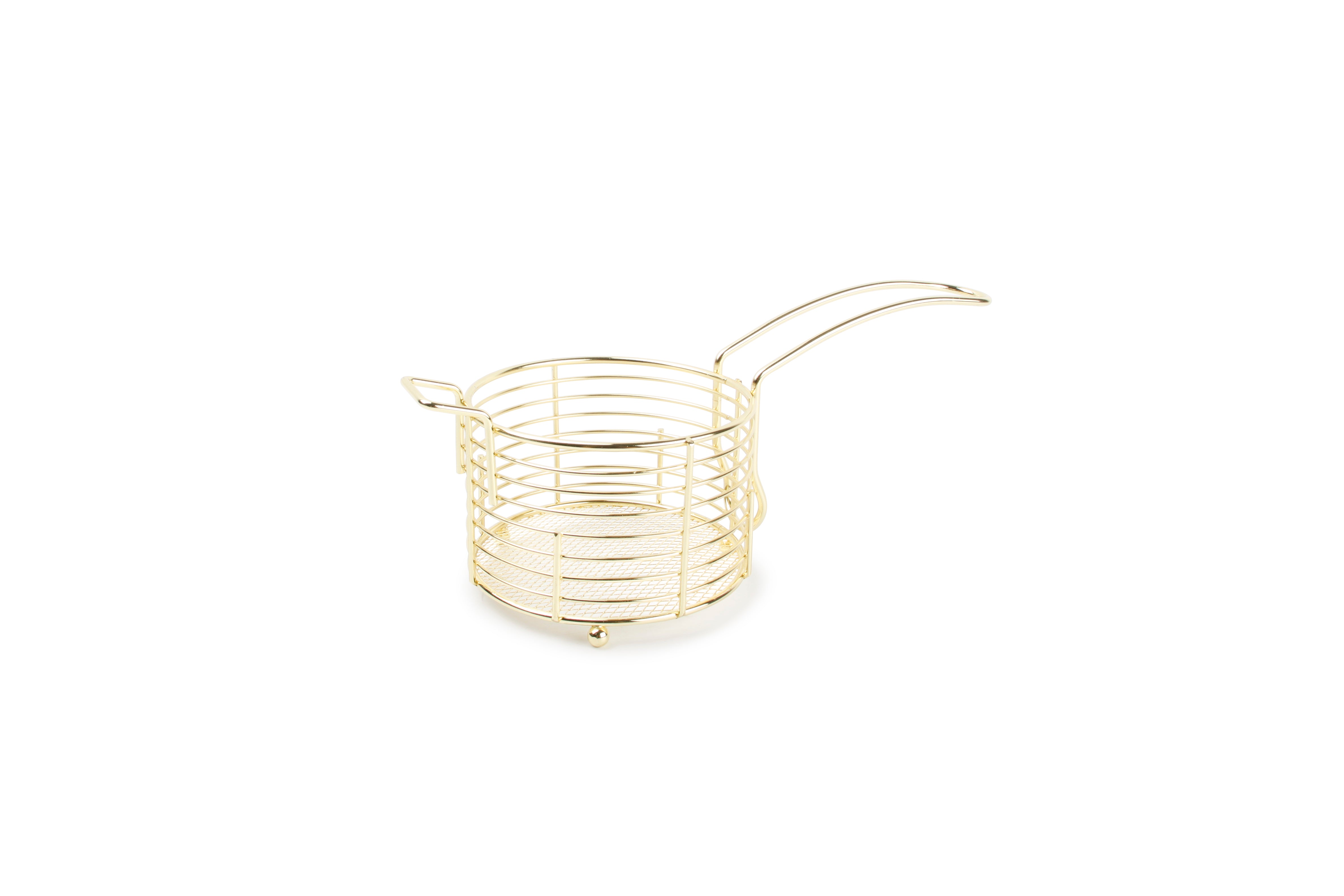 Frietenmand 11xH7cm goud Wire Ware