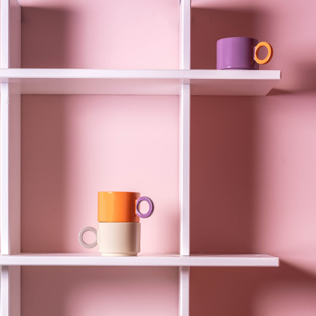 Ona - Beker 28cl oranje/paars Lou