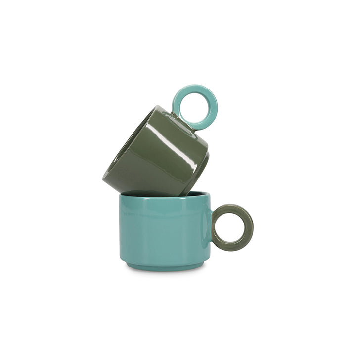 Ona - Beker 28cl blauw/groen Lou