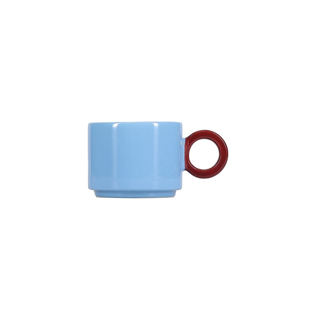 ONA - Beker 28cl light blue/burgundy Roze Lou