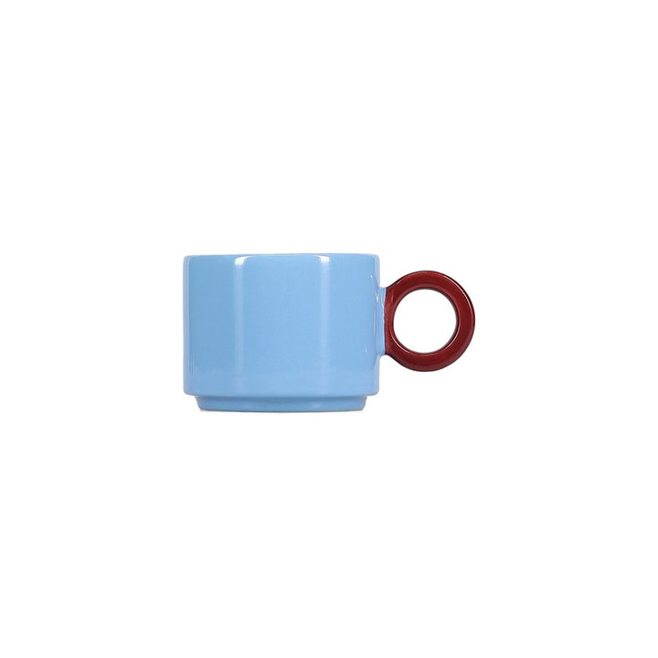 ONA - Beker 28cl light blue/burgundy Roze Lou