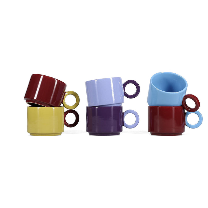 ONA - Beker 28cl burgundy Roze/light blue Lou