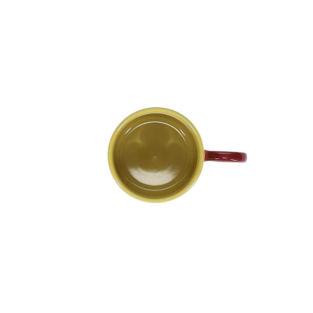 ONA - Beker 28cl mustard yellow/burgundy Roze Lou