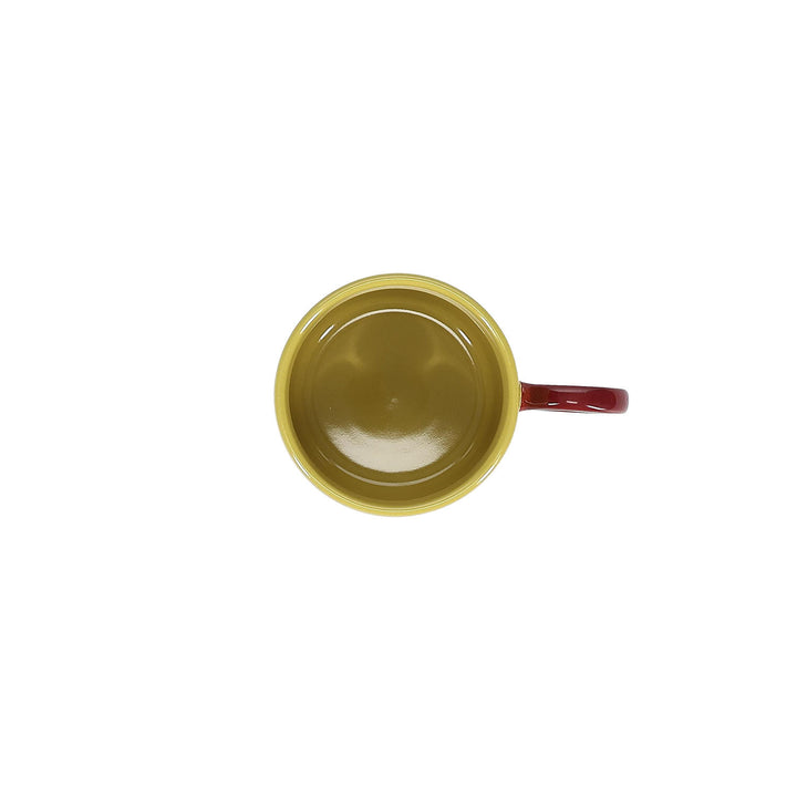 ONA - Beker 28cl mustard yellow/burgundy Roze Lou