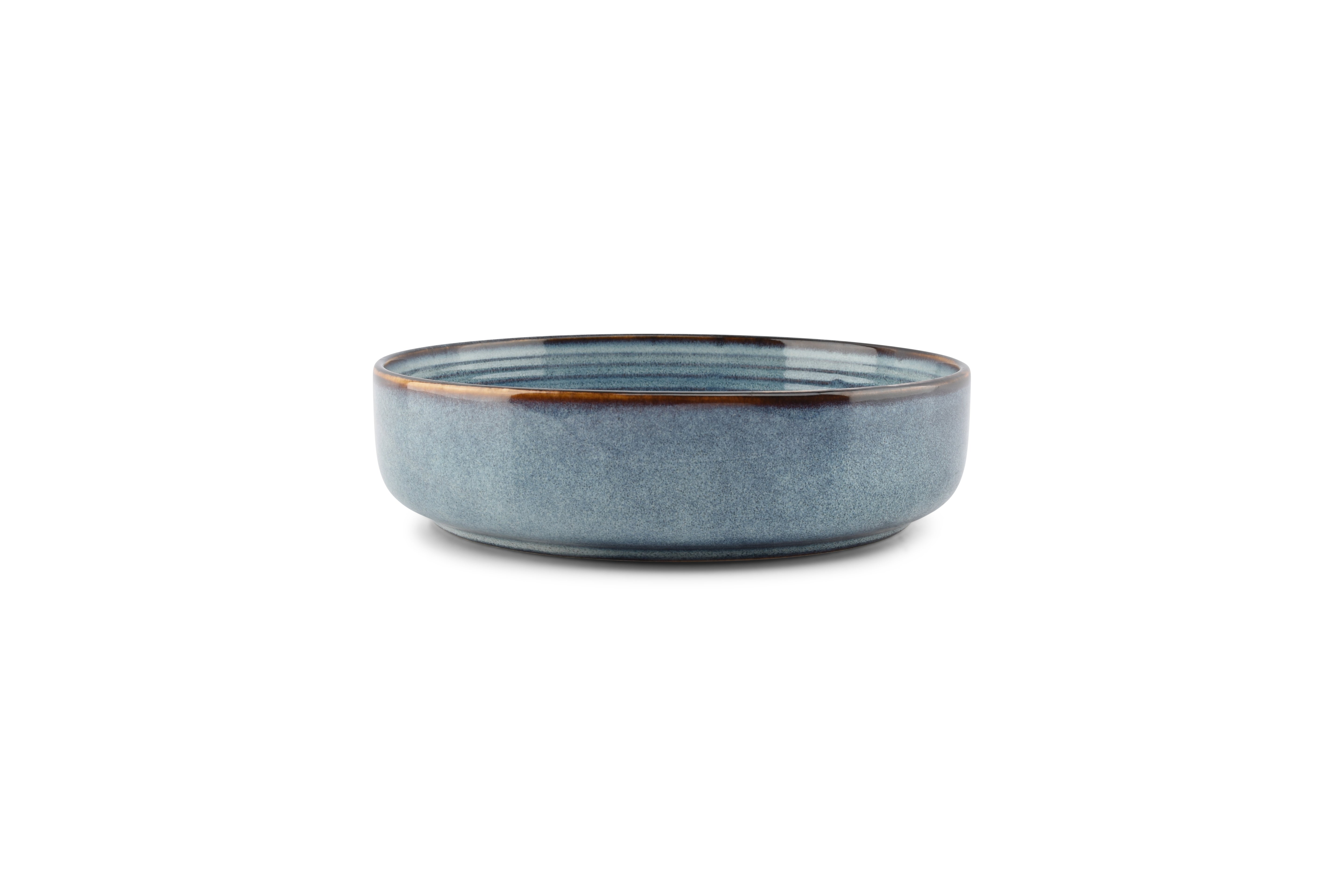 Diep bord 22xH6cm blauw Duna