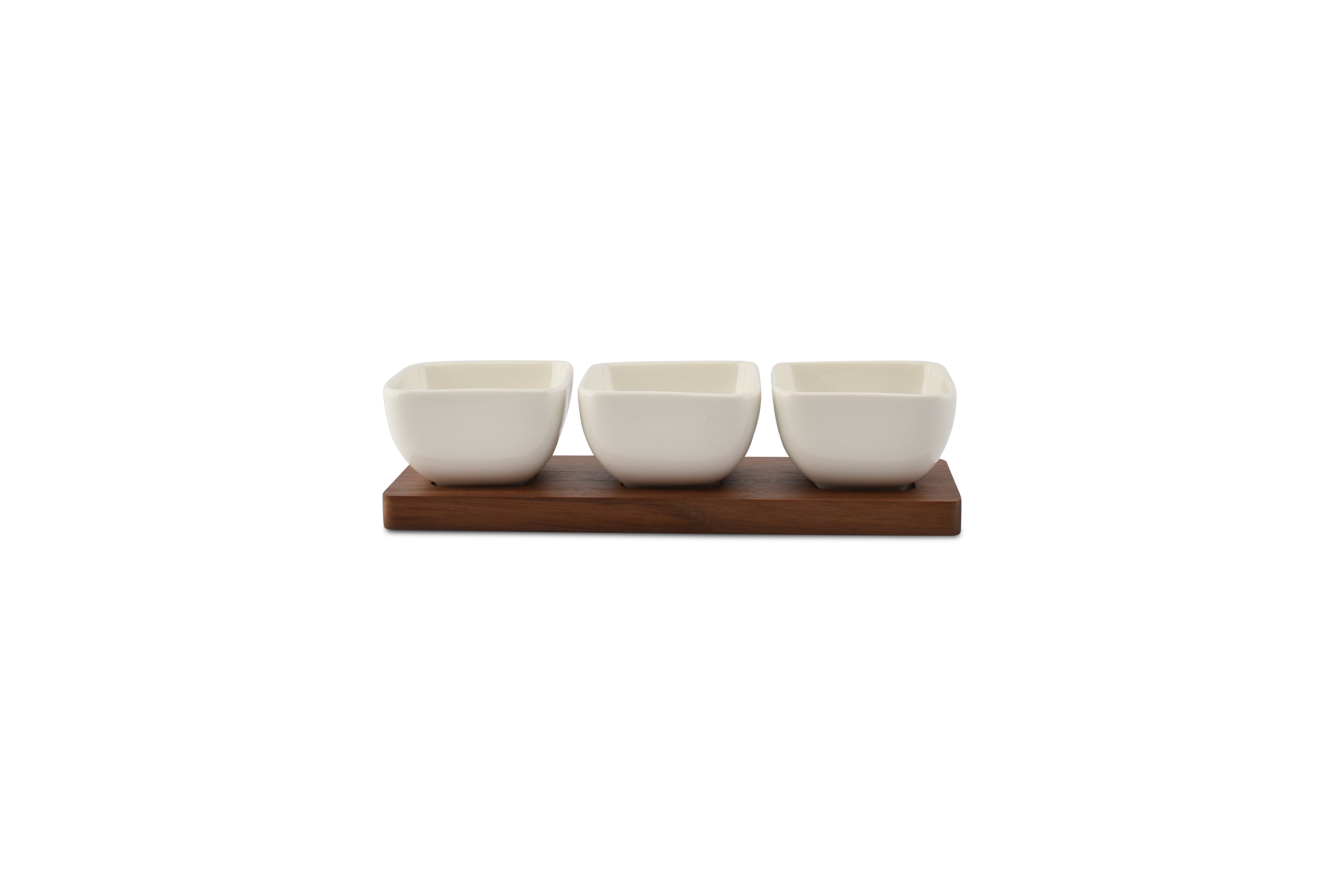 Aperoset 25x8xH6,5cm 4-delig wit Cucina