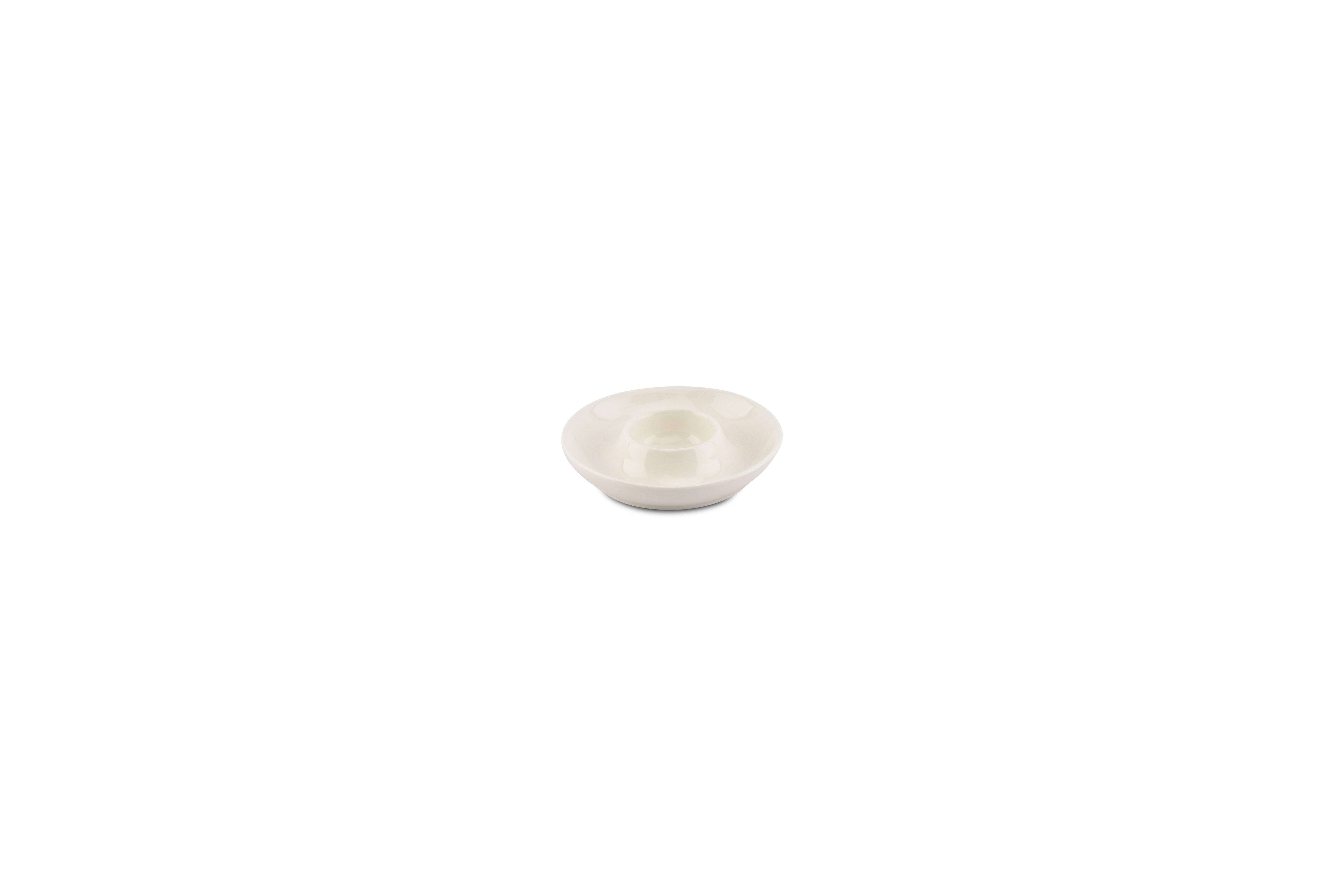 Eierdop 10,5xH2cm wit Cucina - set/4