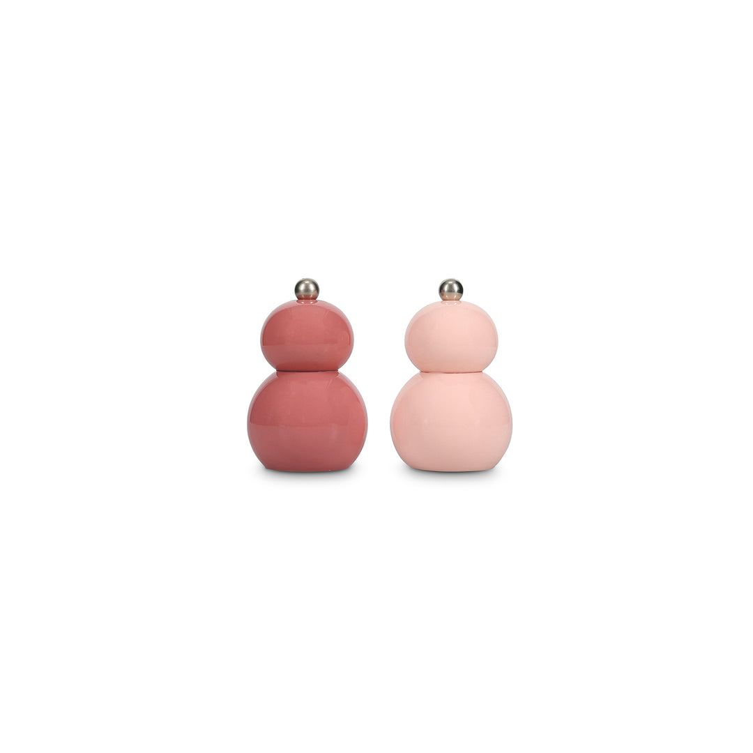 ONA - Peper/zoutmolen H12cm roze Betty - set van 2