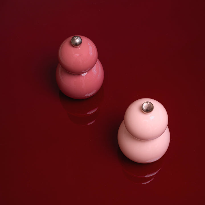 ONA - Peper/zoutmolen H12cm roze Betty - set van 2
