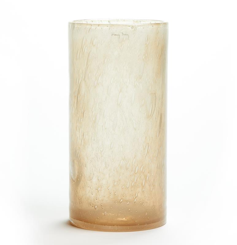 Henry Dean | Cylinder vaas Ø15 x H30 cm Beige Bubbles