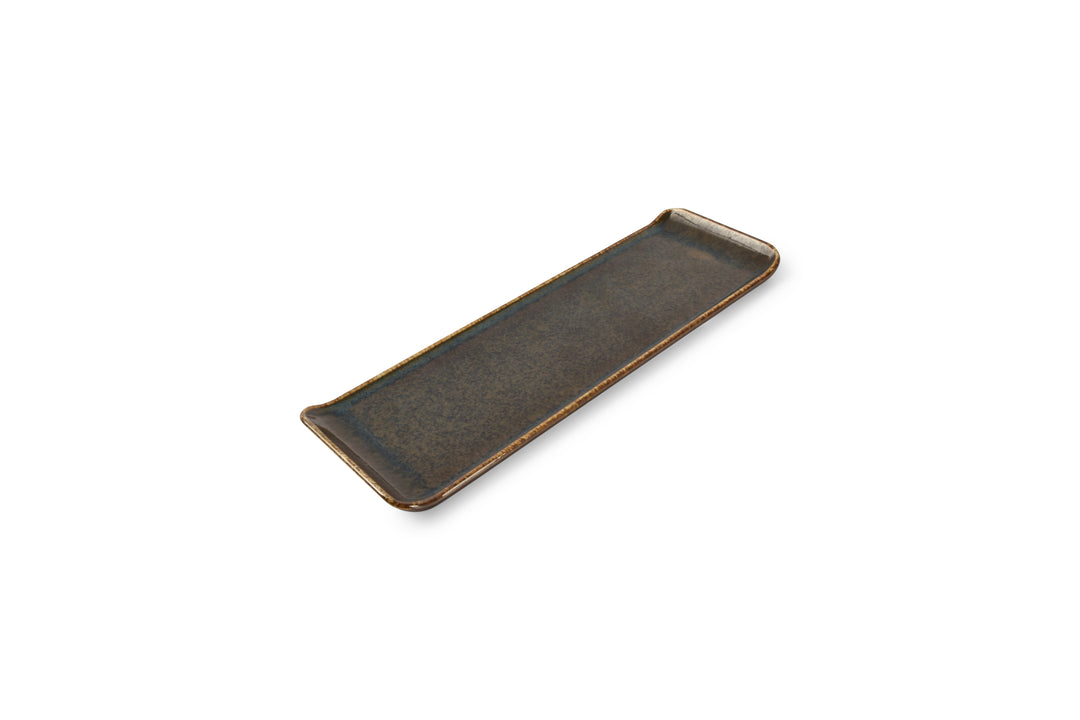 Bonbistro - Serveerschaal 30x9,5cm groen Cirro - Set van 6