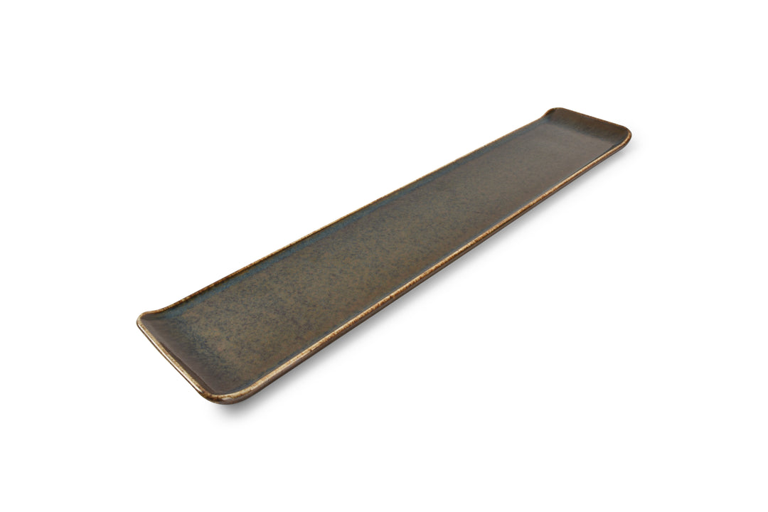 Bonbistro - Serveerschaal 46,5x9,5cm groen Cirro - Set van 6