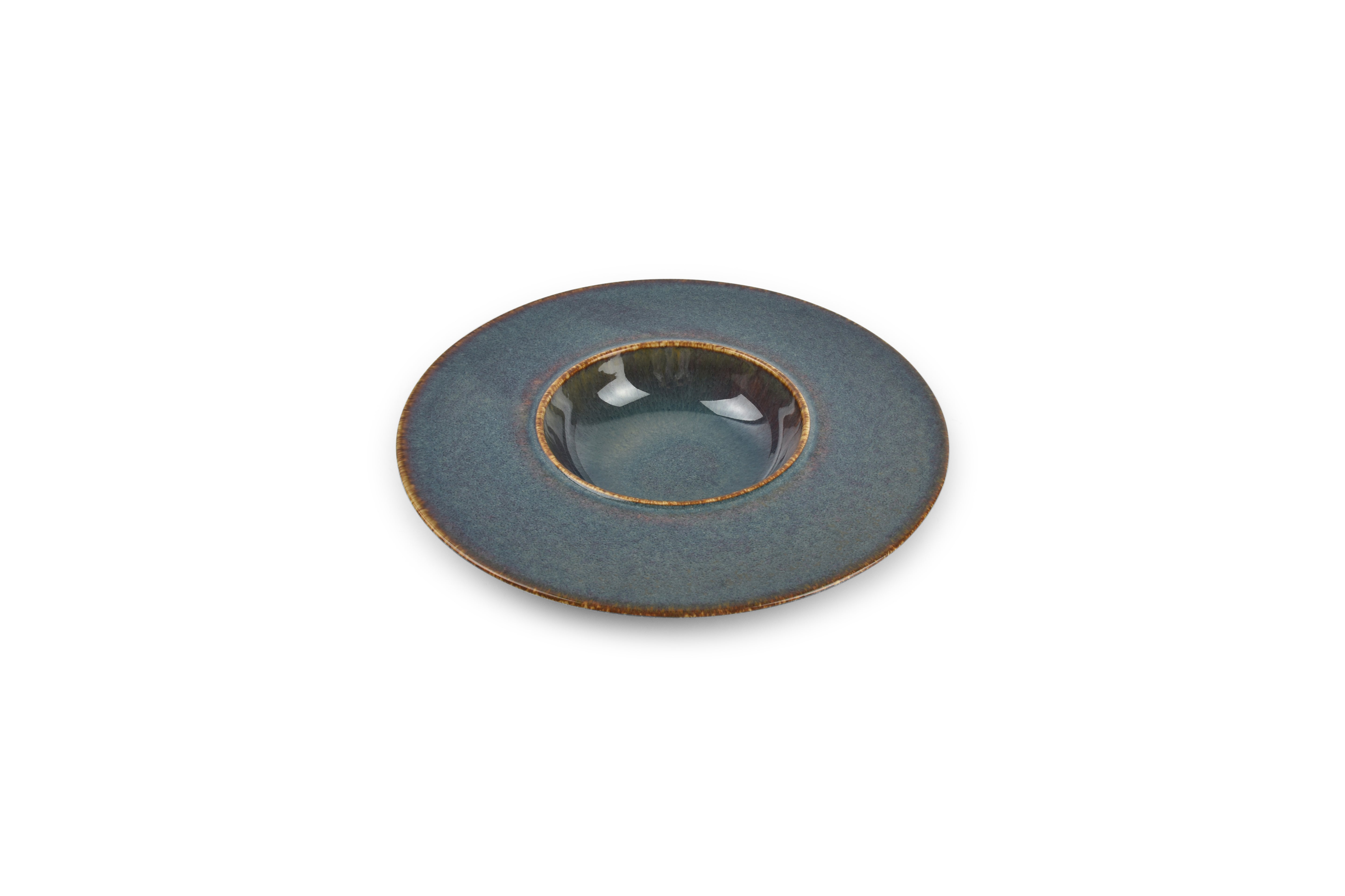 Diep bord 24/11xH4cm groen Cirro