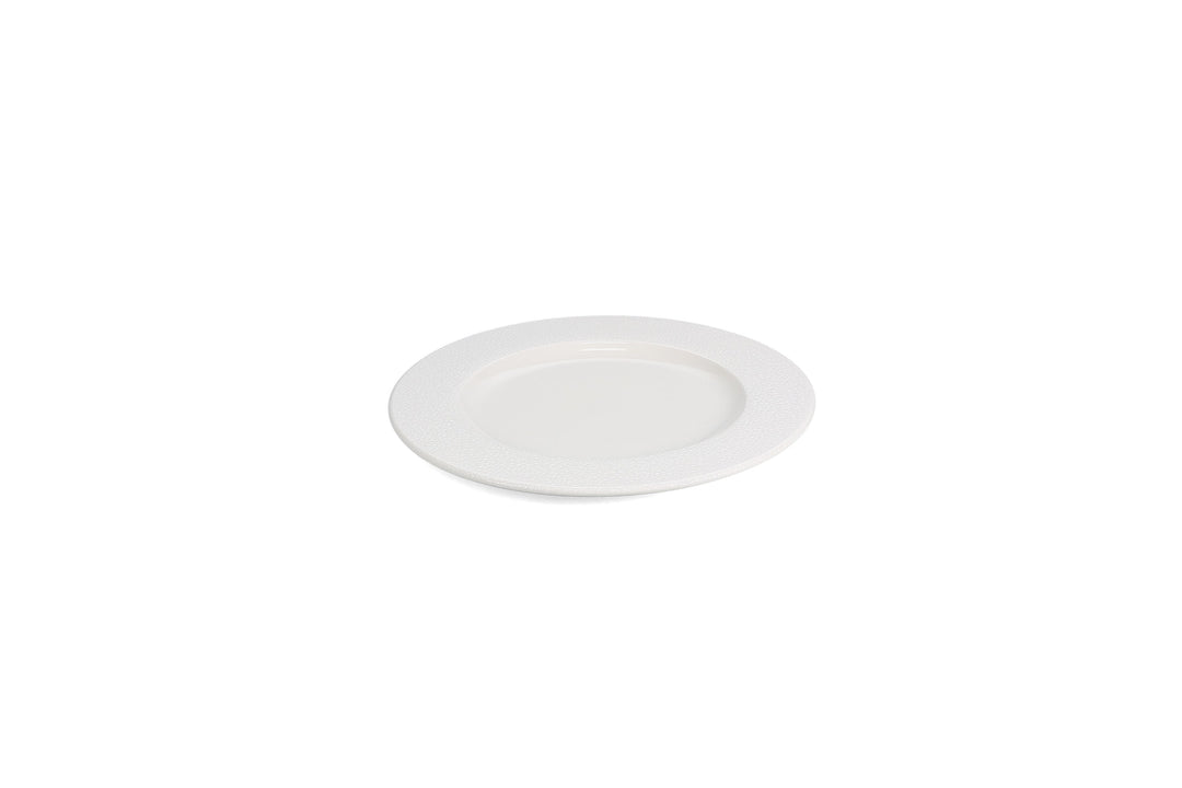 Bonbistro - Plat bord 24,5/17cm rim wit Astro (set van 6)