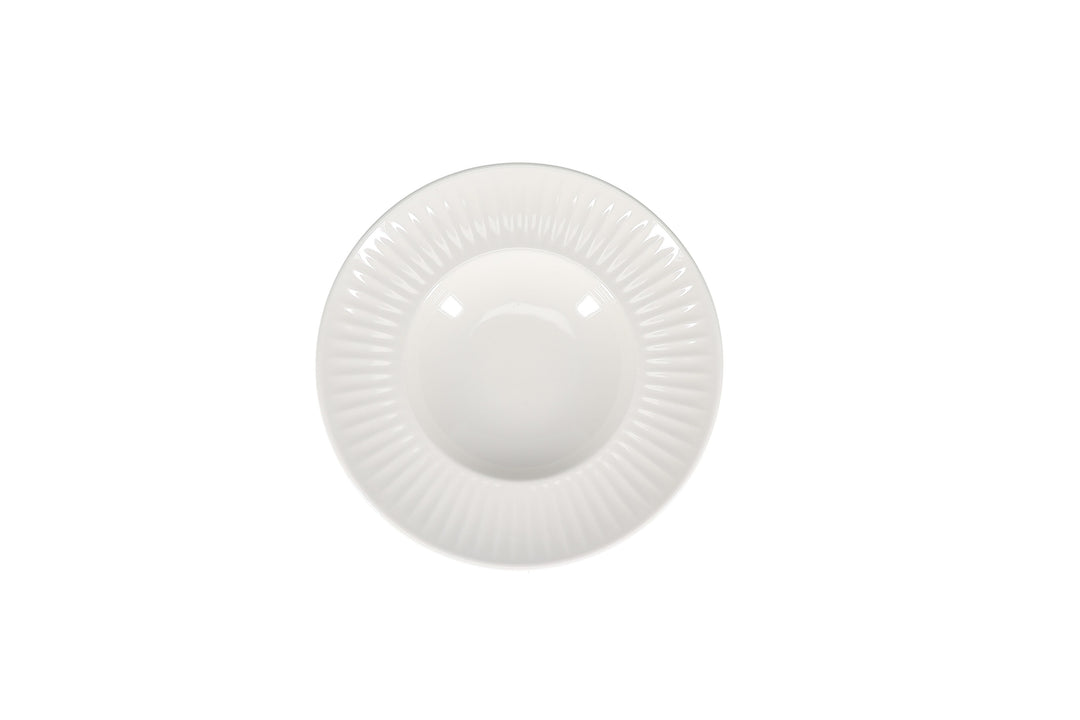 Bonbistro - Diep bord 25/14xH4,5cm wit Solar (set van 6)
